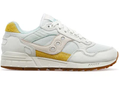 Pre-owned Saucony Shadow 5000 Unplugged (women's) Sneakers In Turquoise/yellow