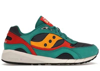 Pre-owned Saucony Shadow 6000 Changing Tides Sneakers In Teal/ Navy Blue/orange