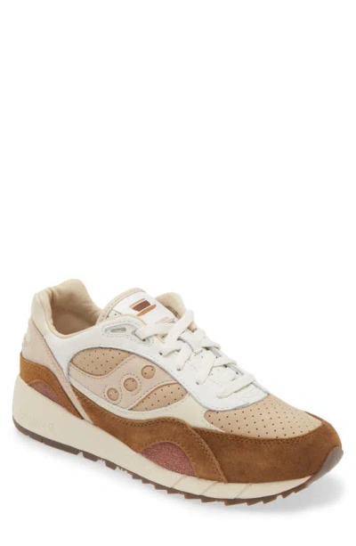 Saucony Shadow 6000 Essential Sneaker In Brown/ White
