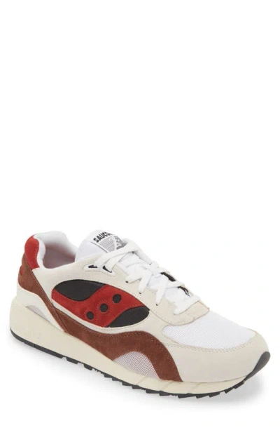 Saucony Shadow 6000 Essential Sneaker In White/ Rust