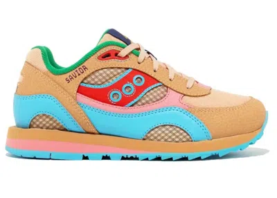 Pre-owned Saucony Shadow 6000 Jae Tips To Do List (kids) Sneakers In Tan/pink