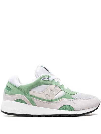 Saucony Shadow 6000 Panelled Sneakers In Grey/green