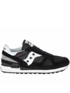 Saucony Shadow Original Sneakers In Black Suede And Fabric In Black