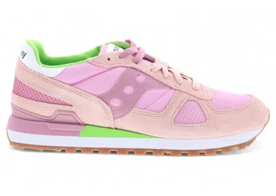 Pre-owned Saucony Shadow Original Neon (women's) Sneakers In Peach/white In Multi