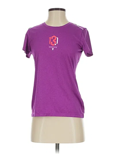 Pre-owned Saucony Short Sleeve T-shirt In Purple