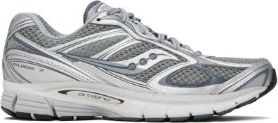 Saucony Silver Progrid Guide 7 Sneakers In Gray