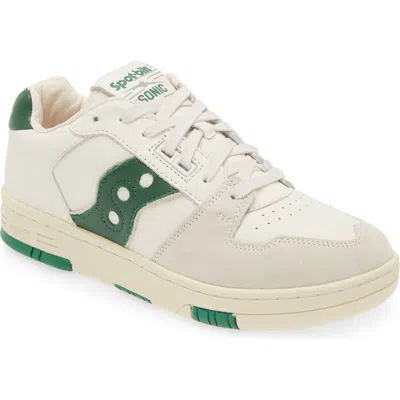 Saucony Sonic Low Sneaker In Beige/green
