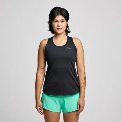 Saucony Stopwatch Singlet In Black