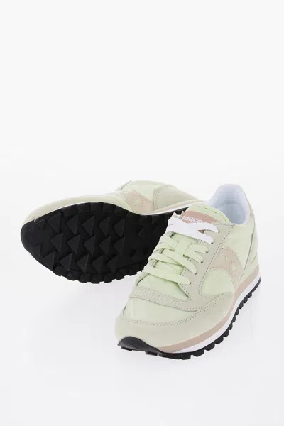 Saucony Suede And Nylon Jazz Triple Low Top Sneakers With Tricolor S In Green