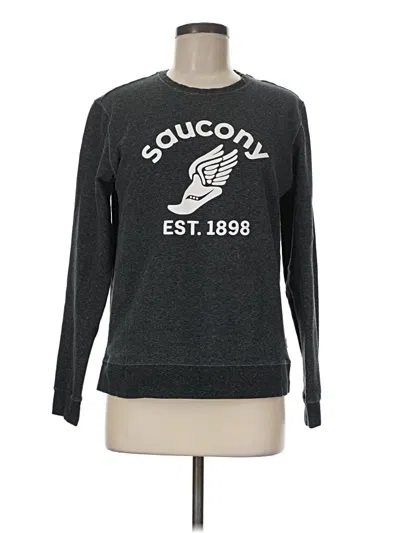 Pre-owned Saucony Sweatshirt In Gray