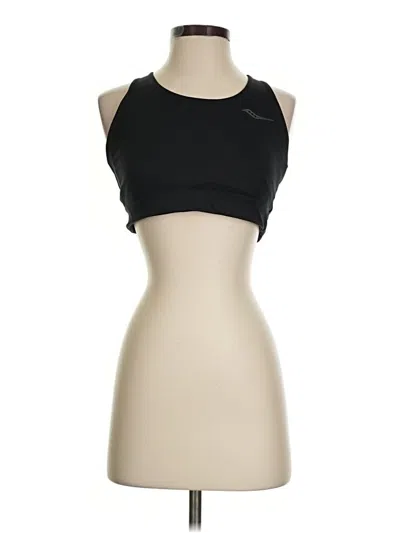 Pre-owned Saucony Tank Top Black Strapless Neckline Tops