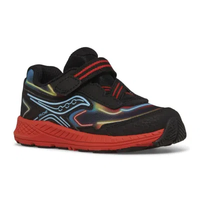 Saucony Kids' Toddler's Ride 10 Sneakers In Neon/black/ Red In Multi