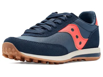 Saucony Trainer 80 Kdz (little Kid/big Kid) Kid's Shoes Navy/red : 1 Little Kid M, Leather In Multi
