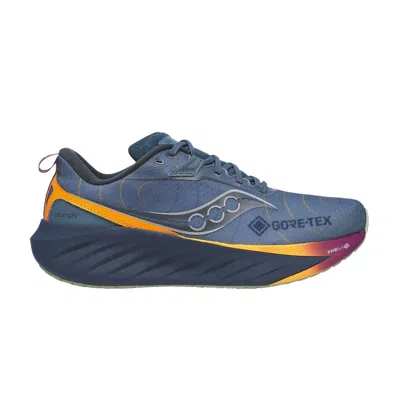 Pre-owned Saucony Triumph 22 Gore-tex 'mirage Navy' In Blue
