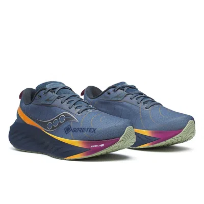 Saucony Triumph 22 Gtx S10966-253 Sneakers Women's Blue Running Shoes Rhs6155 In Multi