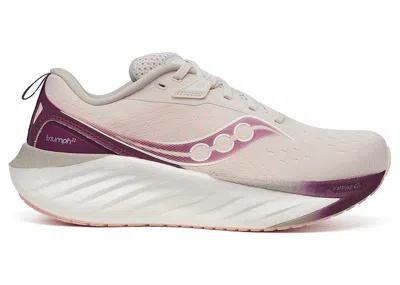 Pre-owned Saucony Triumph 22 (women's) Sneakers In Moon/eggplant