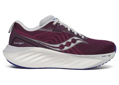 Pre-owned Saucony Triumph 22 (women's) Sneakers In Plum/royal