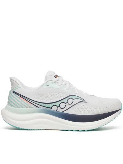 Saucony Dynamic White And Mint Running Sneakers In Multi