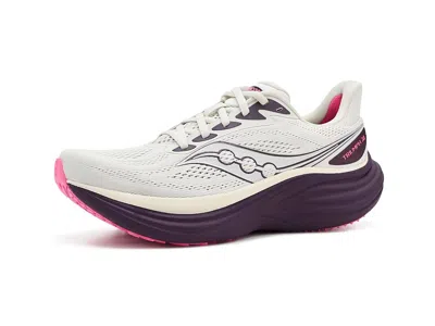 Saucony Triumph 24 Women's Running Shoes Quartz/eggplant: 7 B - Medium In White
