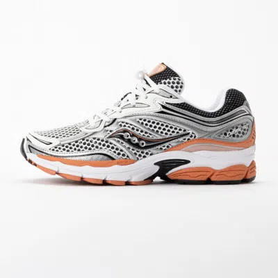 Saucony Unisex Progrid Omni 9 Running Shoes In Silver & Orange In Gray