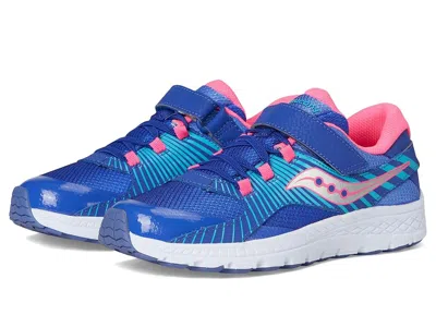 Saucony Velocer A/c Sneaker (little Kid/big Kid) Kid's Shoes Blue/turquoise/pink : 13 Little Kid M, Textile/