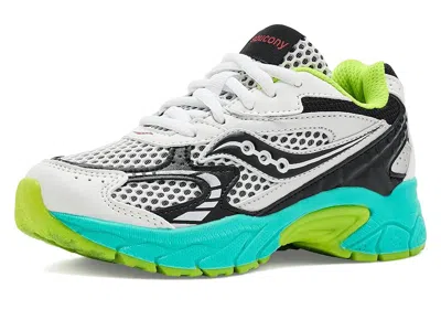 Saucony Volt 1000 (little Kid/big Kid) Kids Shoes White Multi: 1 Little Kid M In Brown