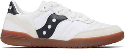 Saucony White 586i Leather Sneakers