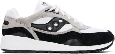 Saucony White & Black Shadow 6000 Sneakers