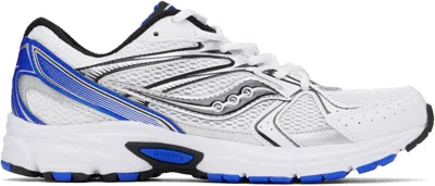Saucony White & Blue Ride Millennium Sneakers In White/royal