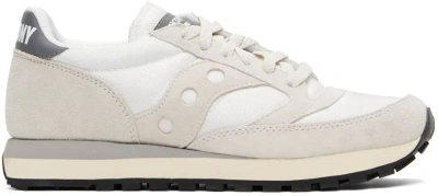 Saucony White & Grey Jazz 81 Trainers In White/gray