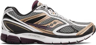 Saucony White & Gray Progrid Guide 7 Sneakers In Multi
