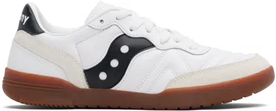 Saucony White & Off-white 586i Leather Sneakers In Multi