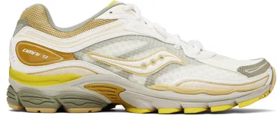 Saucony White & Yellow Progrid Omni 9 Sneakers In Multi