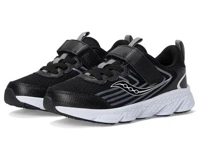Saucony Wind 3.0 Alternative Closure (little Kid/big Kid) Kid's Shoes Black/white : 13 Little Kid M, Leather