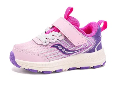 Saucony Wind 3.0 Jr (toddler/little Kid) Kid's Shoes Pink/purple : 12 Little Kid W, Textile In Multi