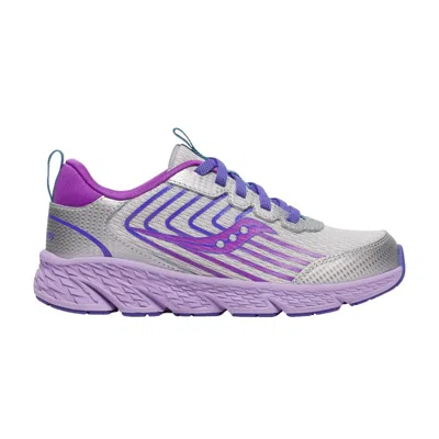 Pre-owned Saucony Wind 3.0 Lace Big Kid 'silver Purple' | Kid's Size 1.5