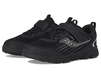Saucony Wind 3.0 (little Kid/big Kid) Kid's Shoes Black : 3 Little Kid W, Leather/textile