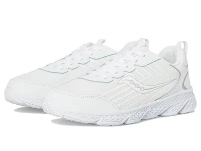 Saucony Wind 3.0 (little Kid/big Kid) Kid's Shoes White : 6.5 Big Kid M, Leather/textile