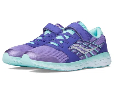 Saucony Wind A/c 2.0 (little Kid/big Kid) Kid's Shoes Purple/turquoise : 12 Little Kid W, Textile/leather