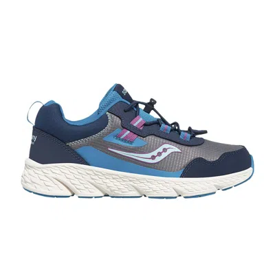 Pre-owned Saucony Wind Shield 3.0 Big Kid 'navy Grey' | Blue | Kid's Size 2.5