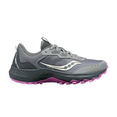 Pre-owned Saucony Wmns Aura Tr Wide 'fossil Grape'