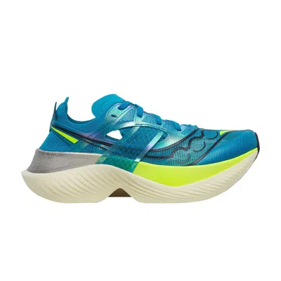 Pre-owned Saucony Wmns Endorphin Elite 'viziblue Citron' In Blue