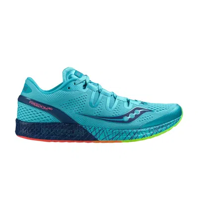 Pre-owned Saucony Wmns Freedom Iso 'blue Citron' | Women's Size 5