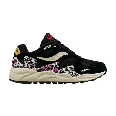 Pre-owned Saucony Wmns Grid Shadow 2 'black Pink Leopard' | Women's Size 7.5