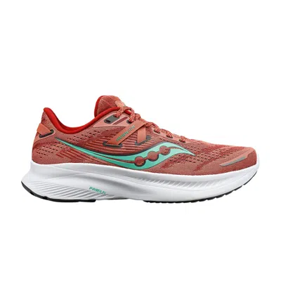 Pre-owned Saucony Wmns Guide 16 Wide 'soot Sprig' | Red | Women's Size 6.5