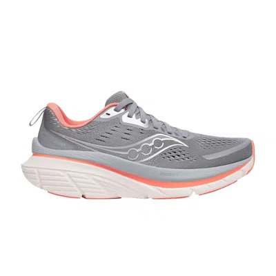 Pre-owned Saucony Wmns Guide 18 'flint Salmon' | Grey | Women's Size 7.5 In Gray