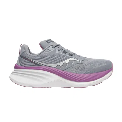 Pre-owned Saucony Wmns Hurricane 24 'flint Viola' In Grey