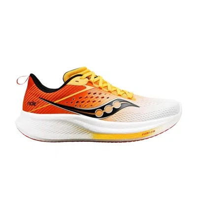 Pre-owned Saucony Wmns Ride 17 'white Flax' In Orange