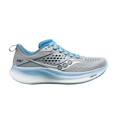 Pre-owned Saucony Wmns Ride 17 Wide 'cloud Breeze' | Grey | Women's Size 11 In Gray
