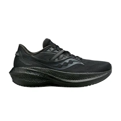 Pre-owned Saucony Wmns Triumph 20 'triple Black' In Blue